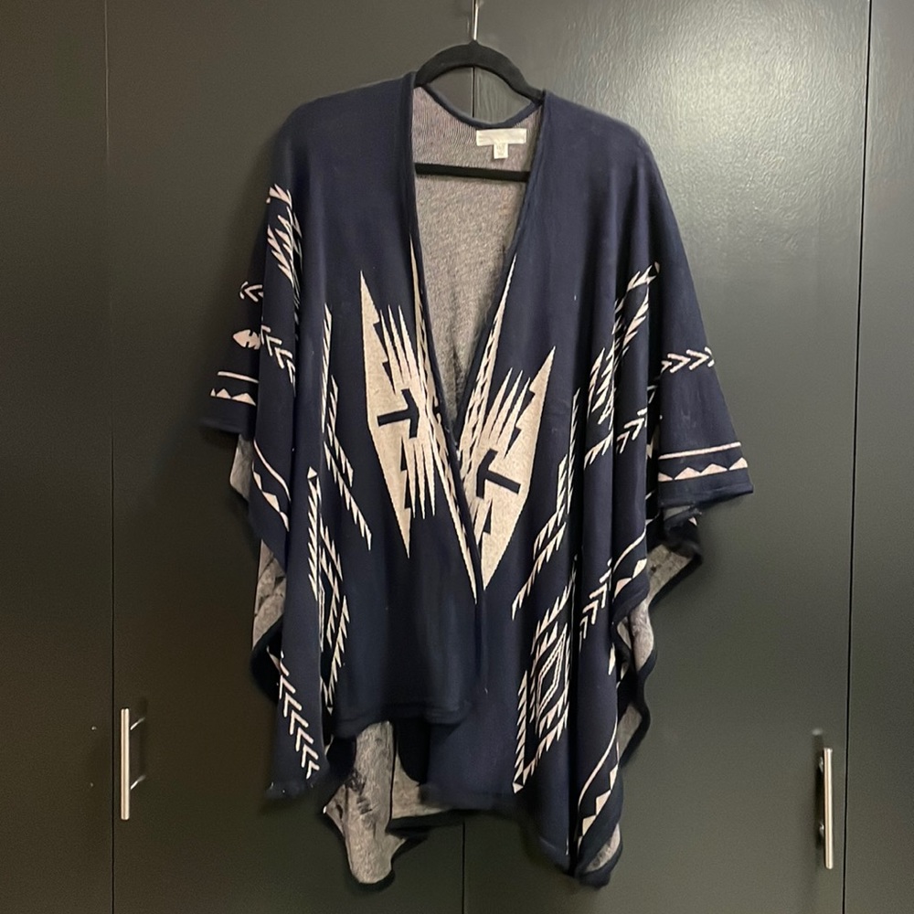 Navy Blue Poncho from Francesca’s Boutique